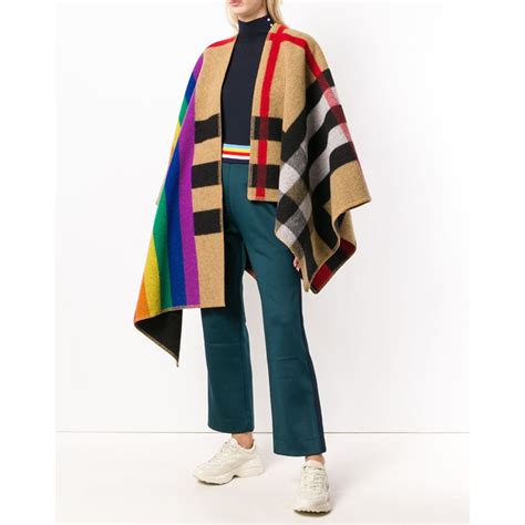 burberry rainbow poncho